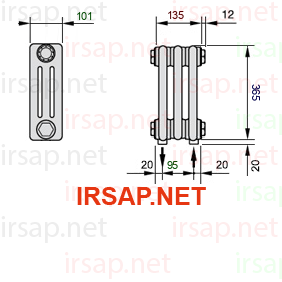 Радиатор IRSAP Tesi 30365/3 T16 CL 01